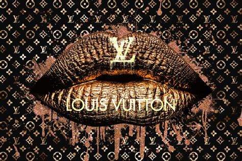 schilderij louis vuitton lippen|Glasschilderij “Louis Vuitton Golden Lips” .